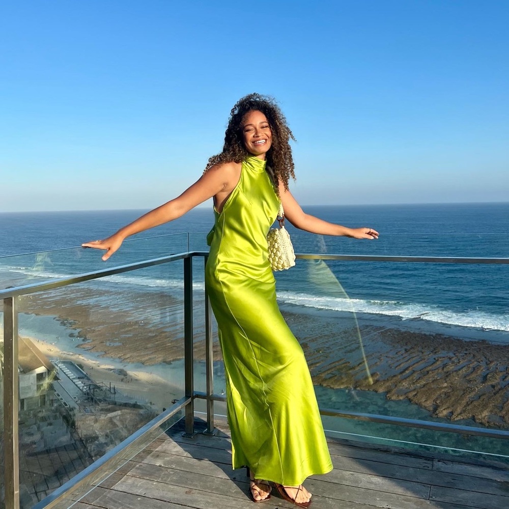 Silk Maison Green Maxi Silk